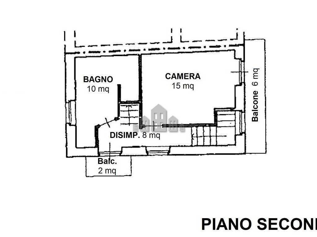 Planimetria piano secondo