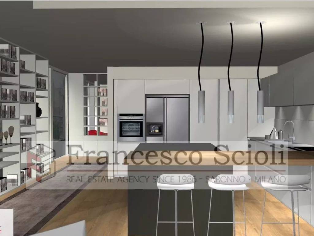 Rendering Cucina a vista