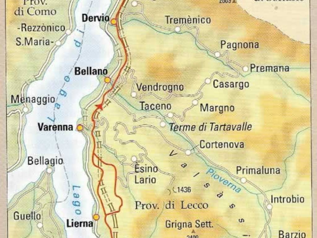 MAPPA SENTIERO DEL VIANDANTE