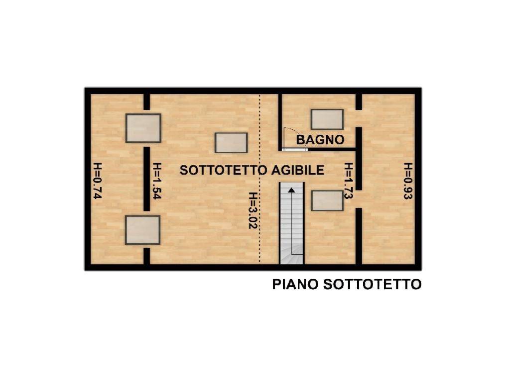 planimetria piano sottotetto