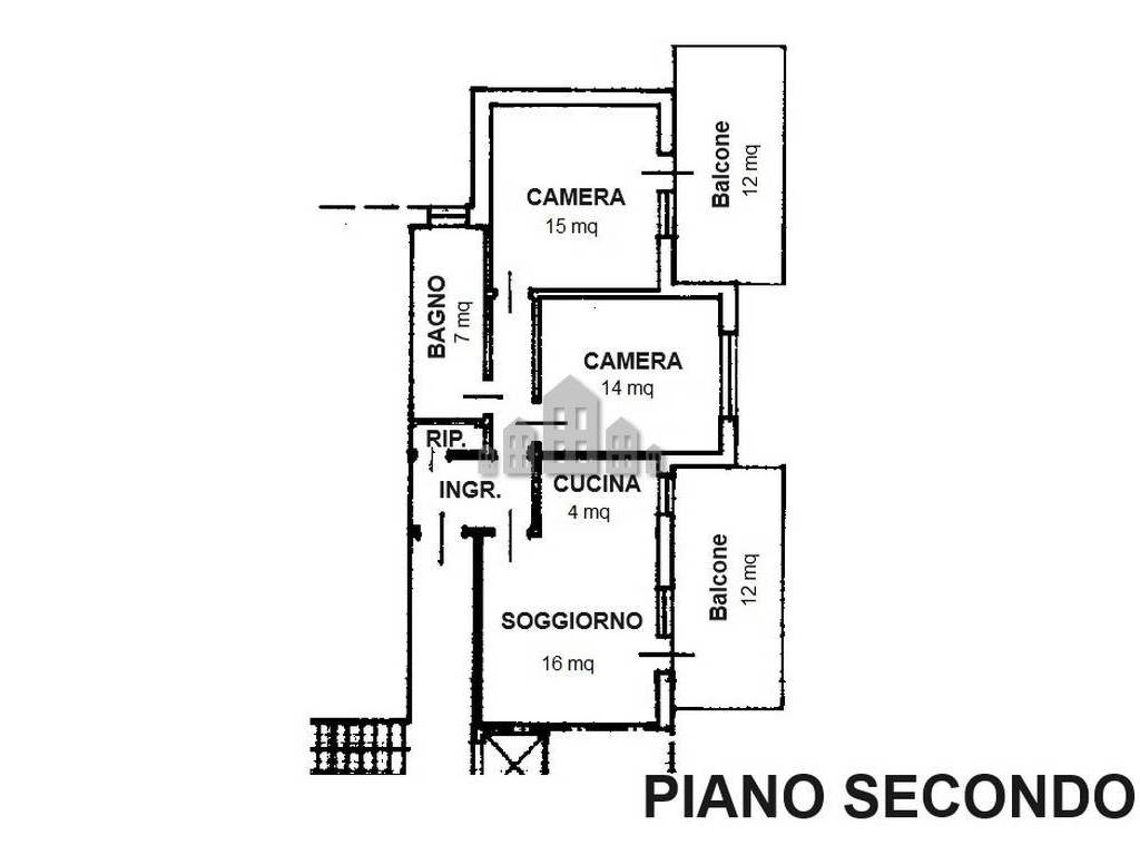 Planimetria piano secondo