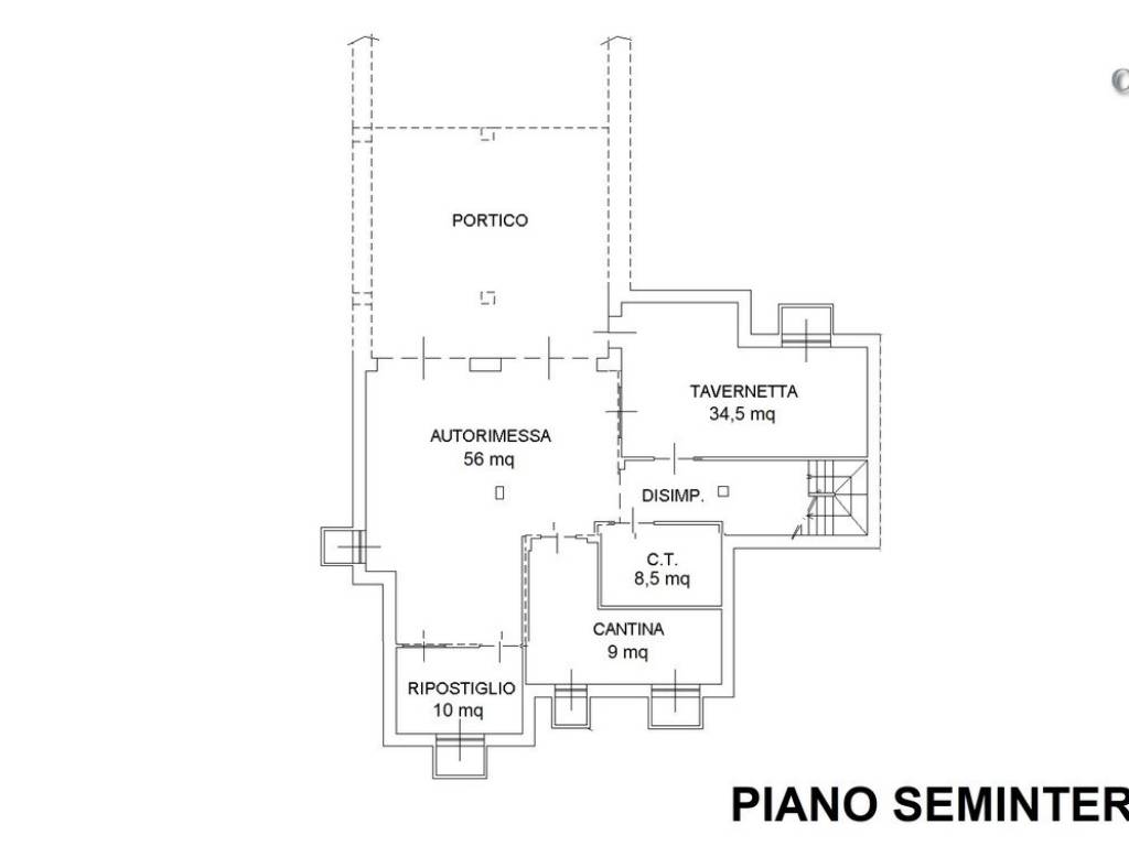 planimetria piano seminterrato