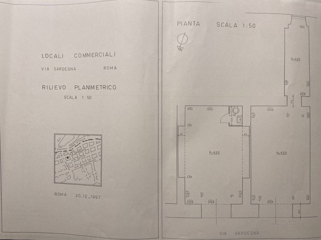 Planimetria due negozi adiacenti