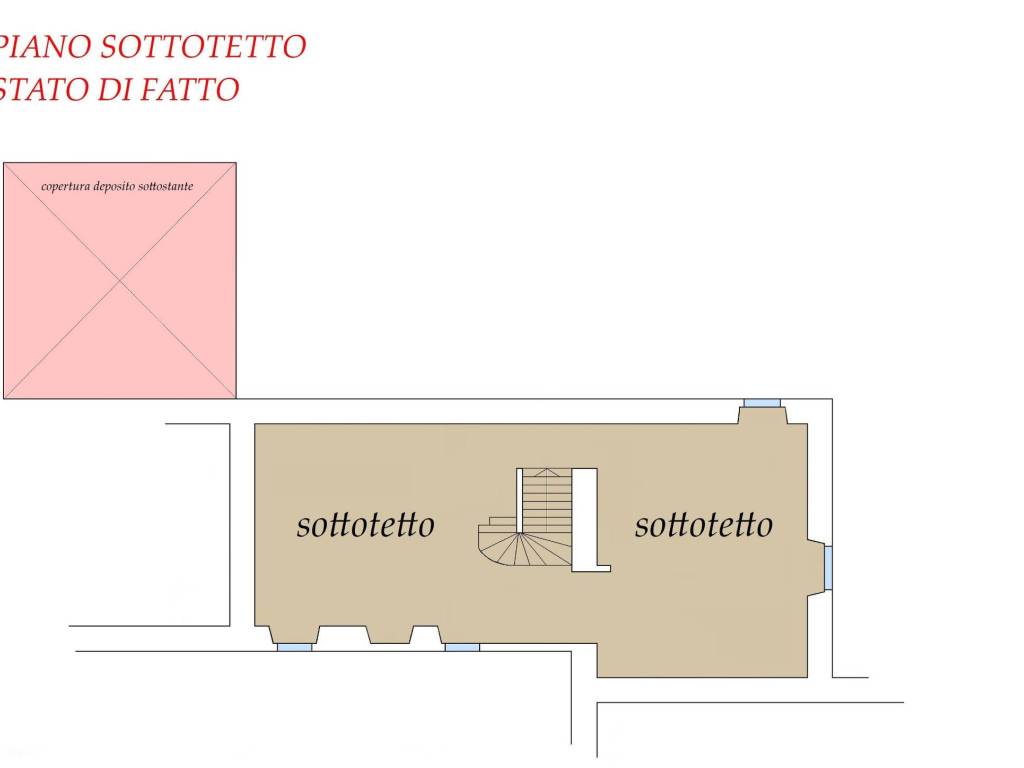 piano sottotetto nello stato attuale