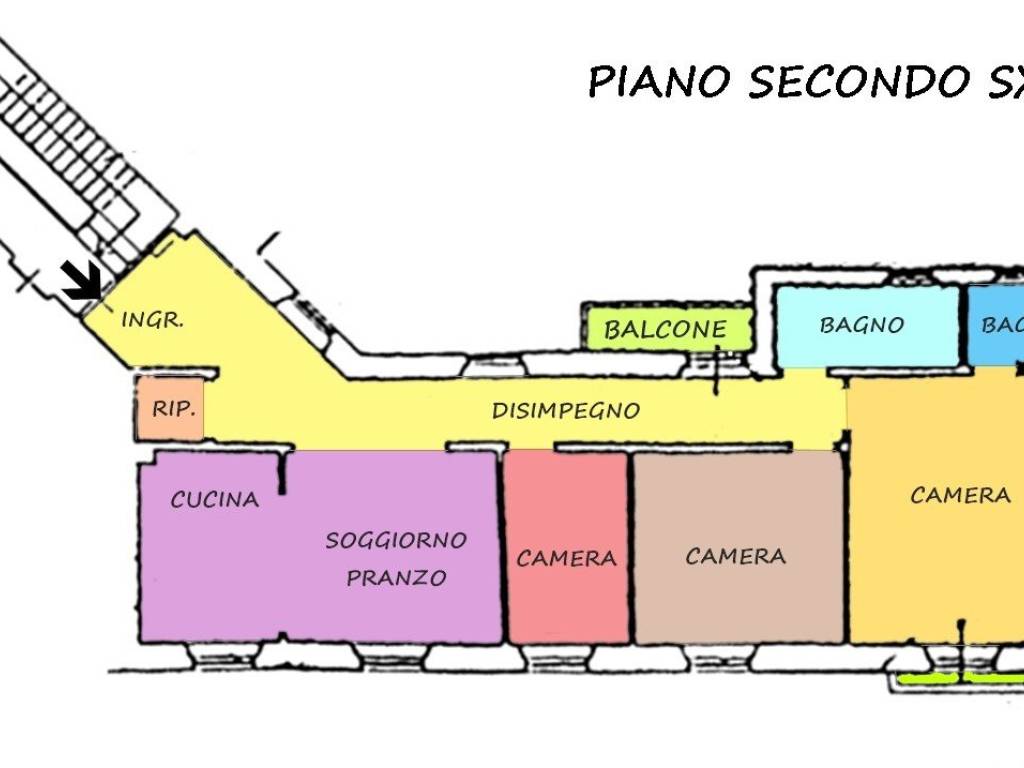 piano secondo sinistra