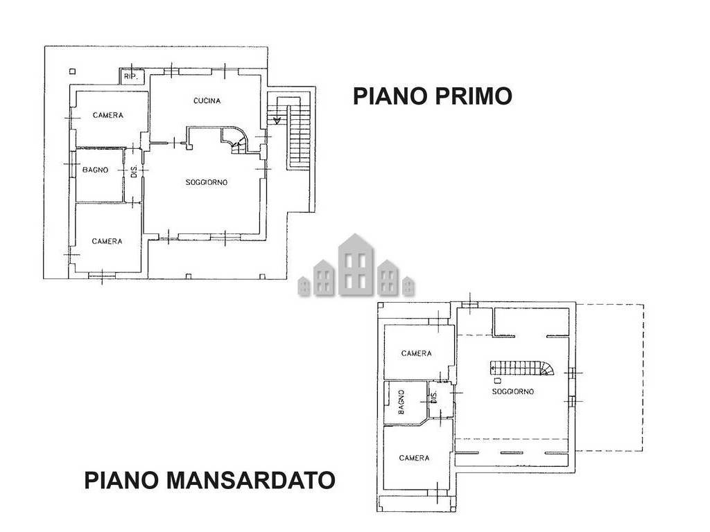 planimetria piano primo e mansardato