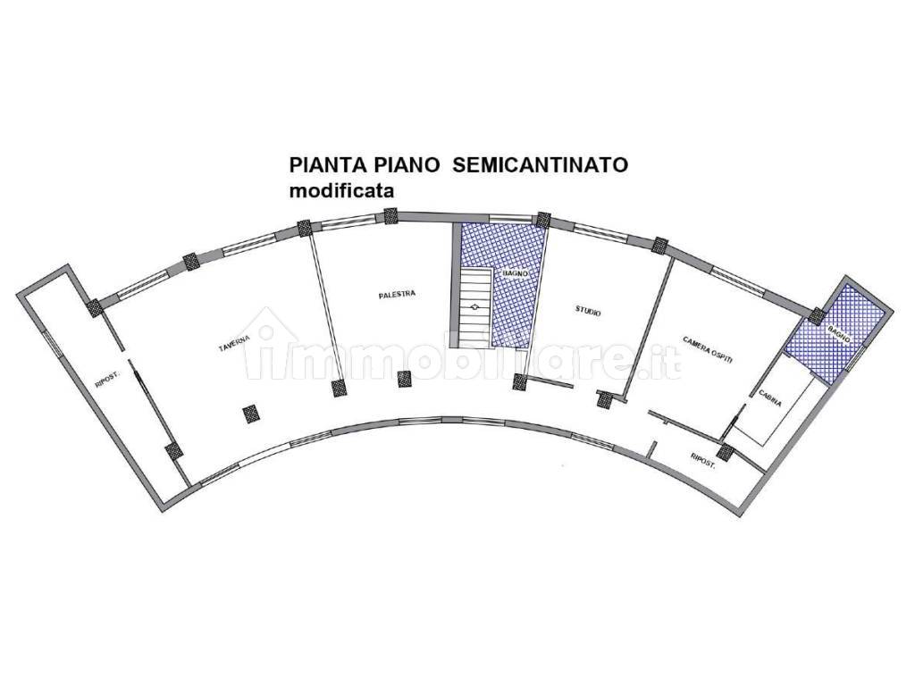 Pianta piano seminterrato modificato