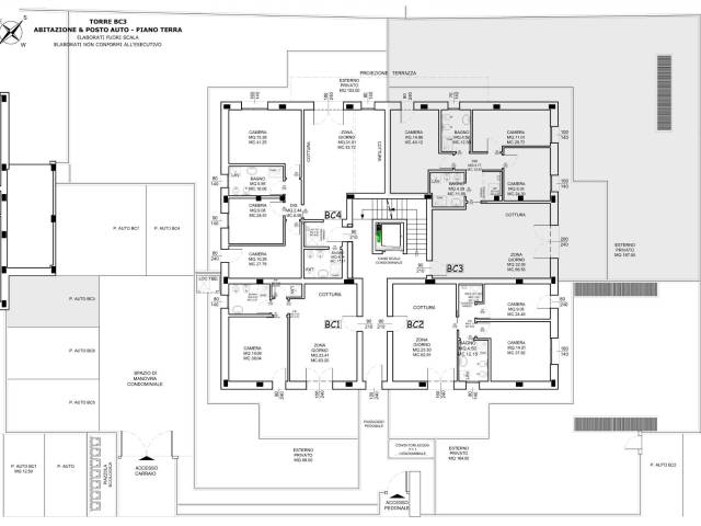 Torre BC3_sistemazioni esterne e posto auto