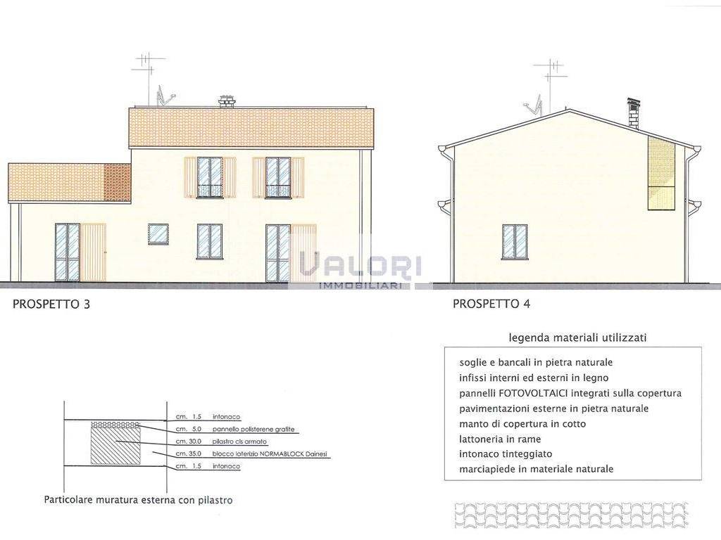 PROSPETTO RETRO SU COLONICO E LATERALE SU AGRICOLO