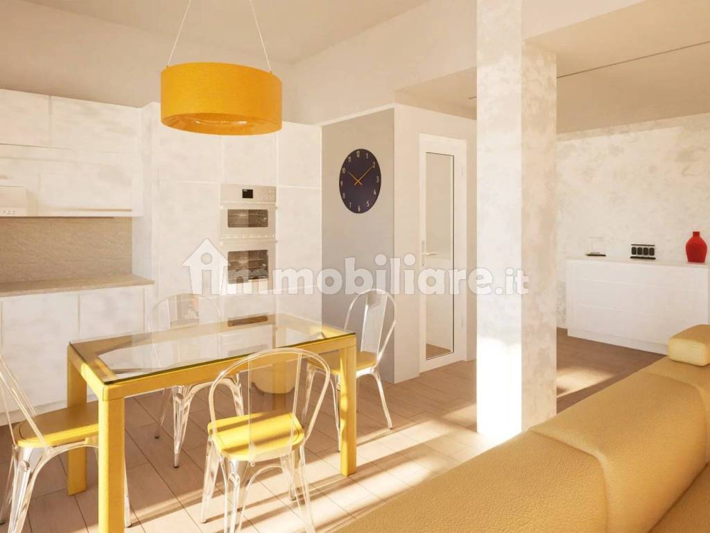 Render soggiorno con cottura