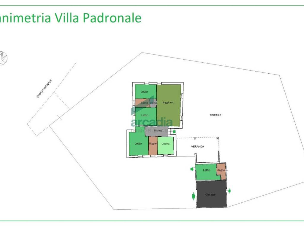 Planimetria villa padronale