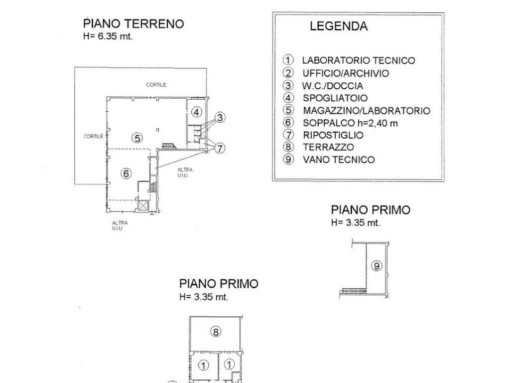 PIANO TERRA MAGAZZINO / UFFICI