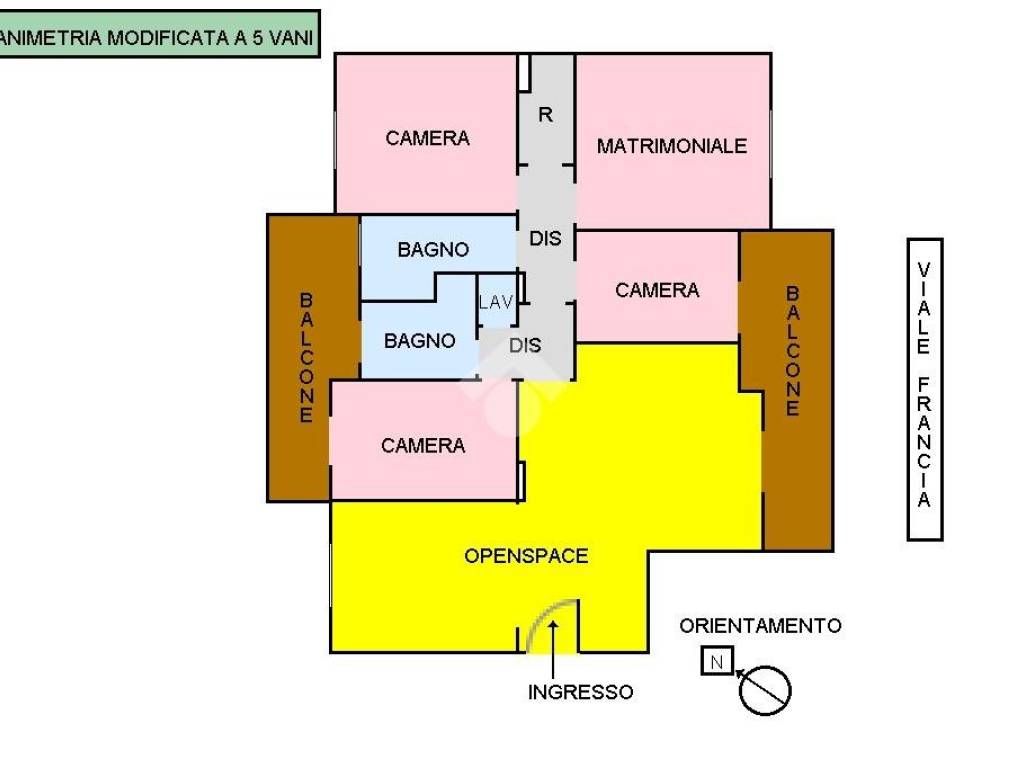 piantina MODIFICATA A 5 VANI