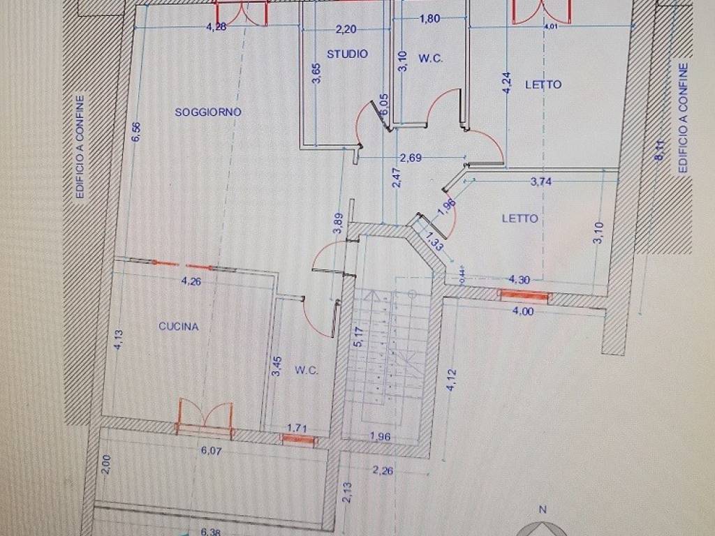 PLANIMETRIA APPARTAMENTO SECONDO PIANO