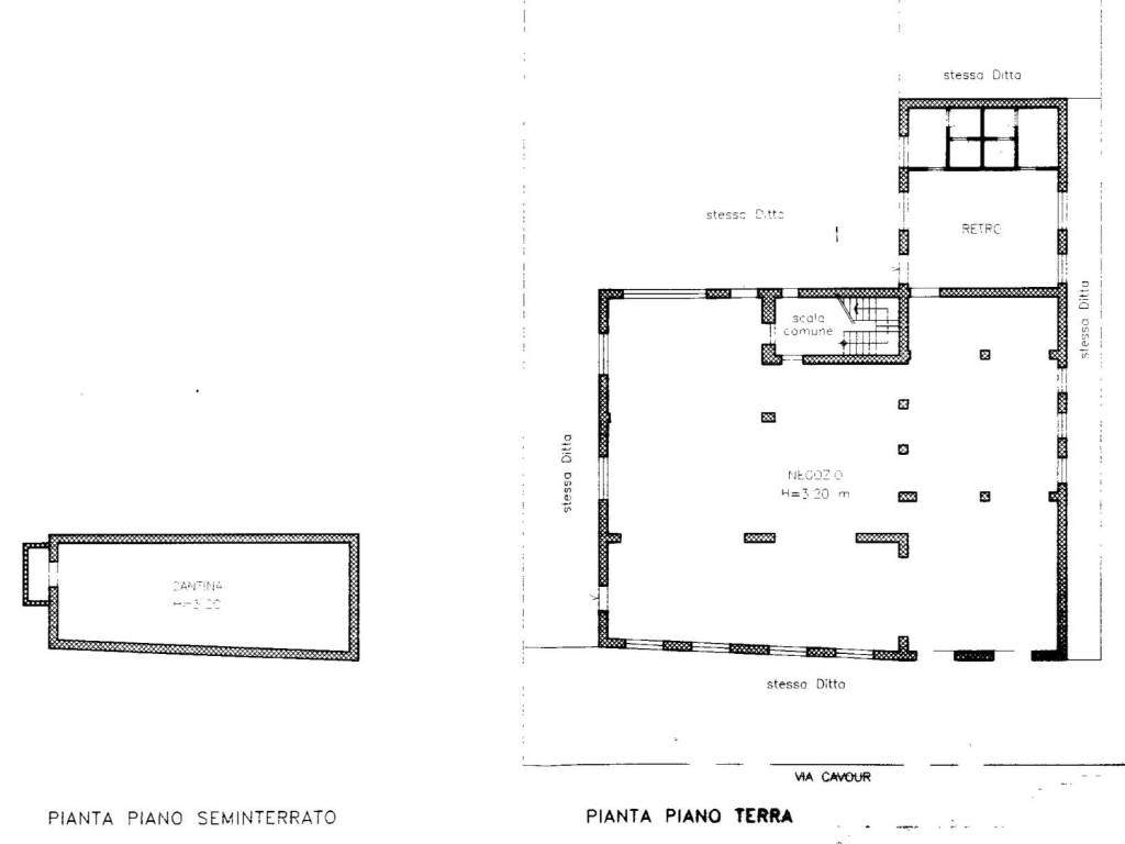 PLANIMETRIA PIANO TERRA E SEMINTERRATO