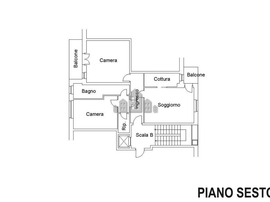 Planimetria piano sesto