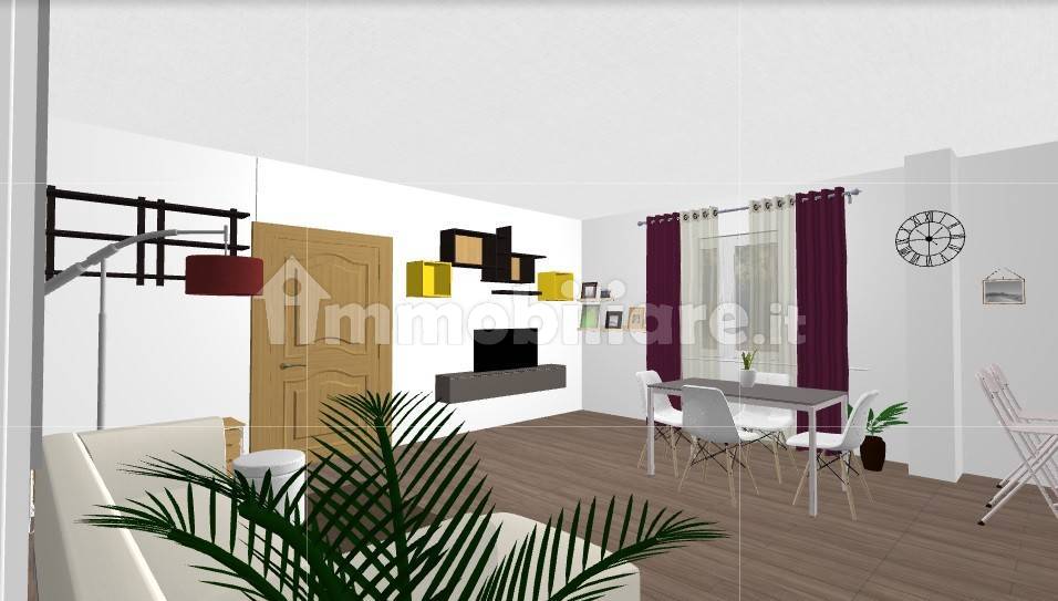 zona giorno rendering