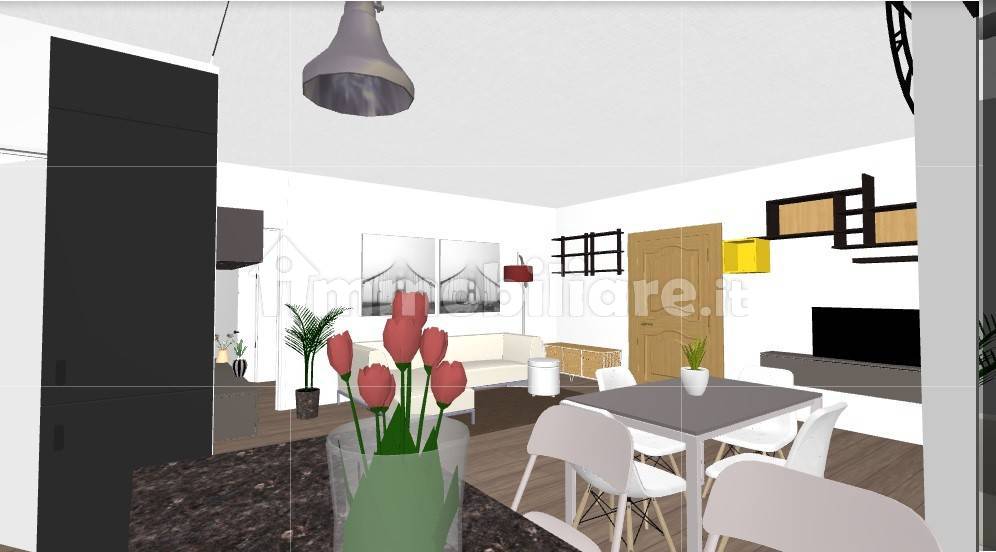 zona giorno rendering