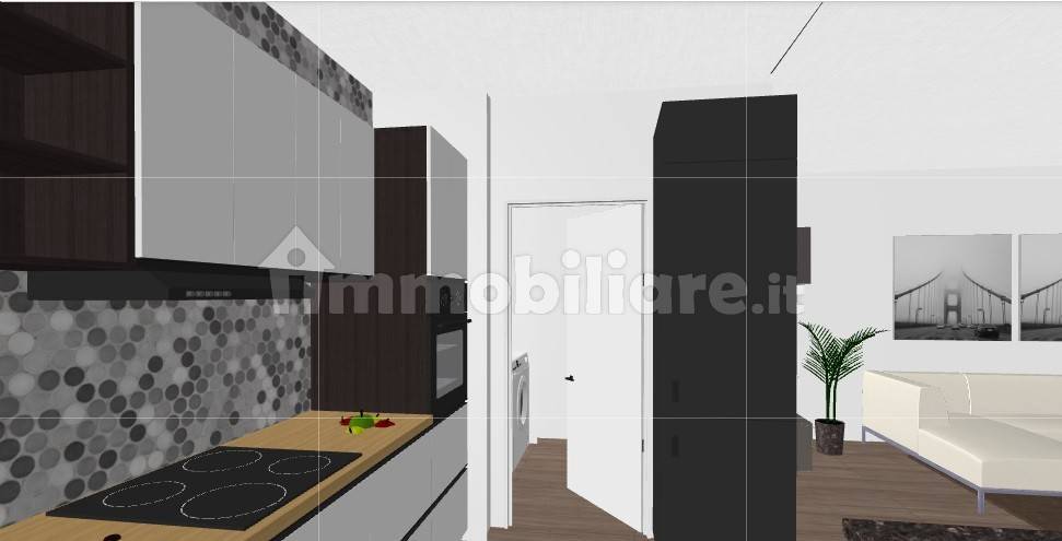 zona giorno rendering