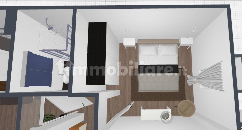 camera da letto matrimoniale rendering