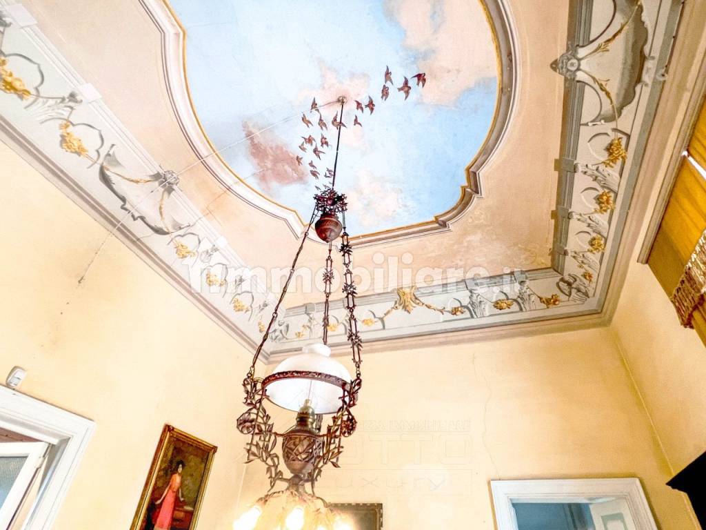 villa vendita romagnano soggiorno soffitto