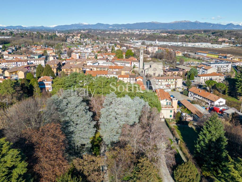 Vista città drone