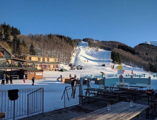 Terrazza con vista sulle piste