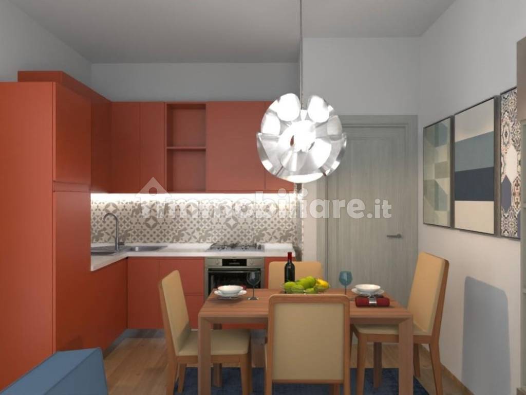 Rendering soggiorno-cucina