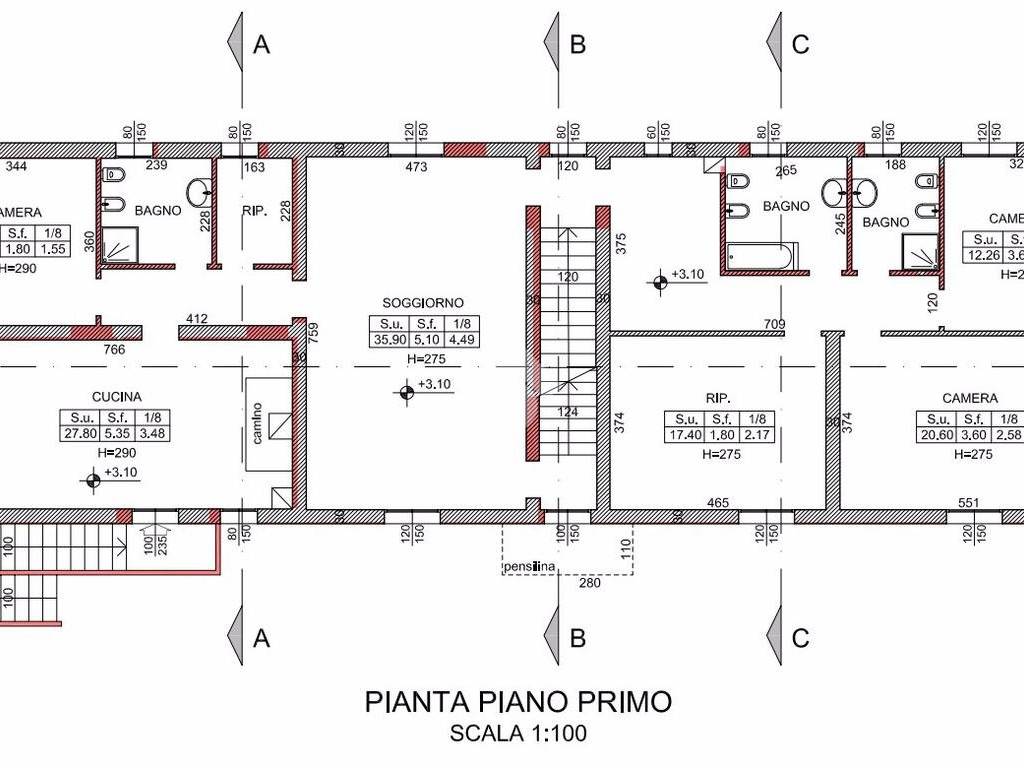 Pianta 1° Piano