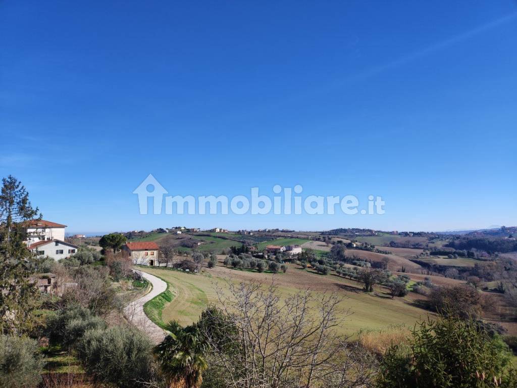 vista panoramica Conero e mare da terrazzo