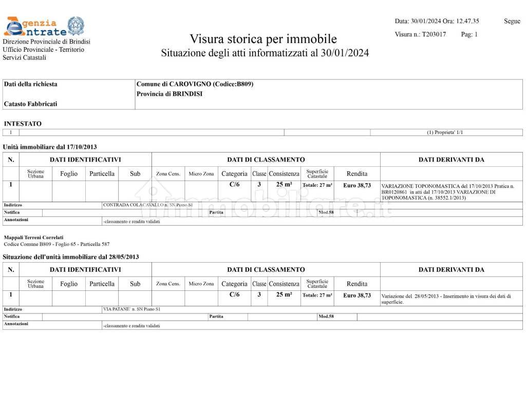 Visura Immobiliare