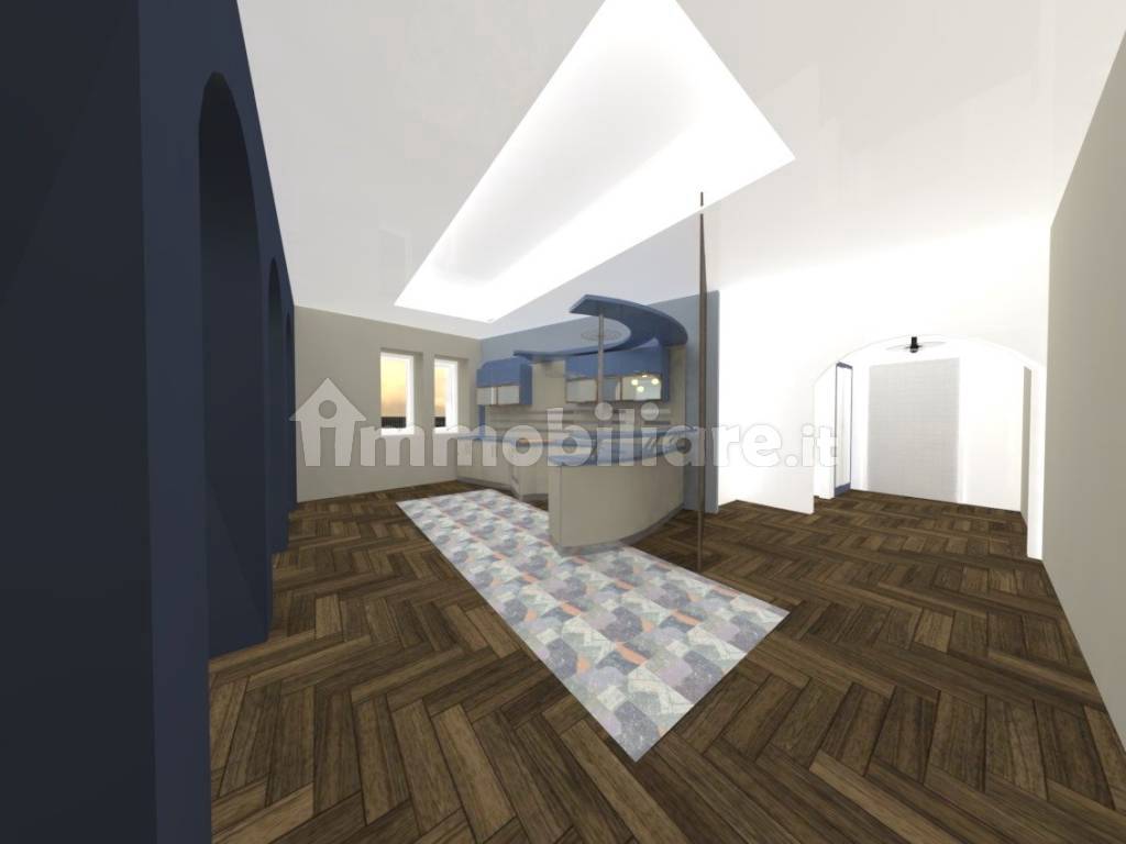 Render soggiorno cucina