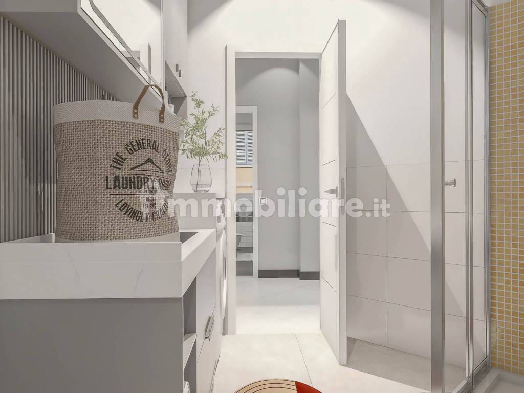 Rendering bagno di servizio