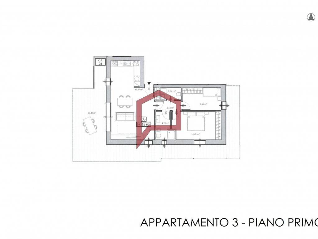 app 03 piano primo due camere trivignano