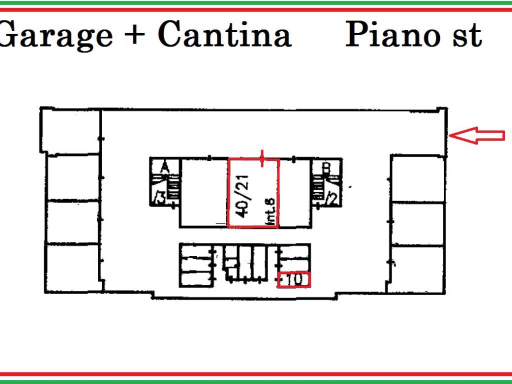 planimetria garage e cantina