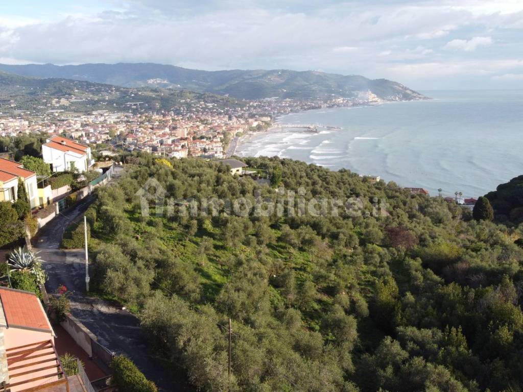 Veduta area del terreno con vista