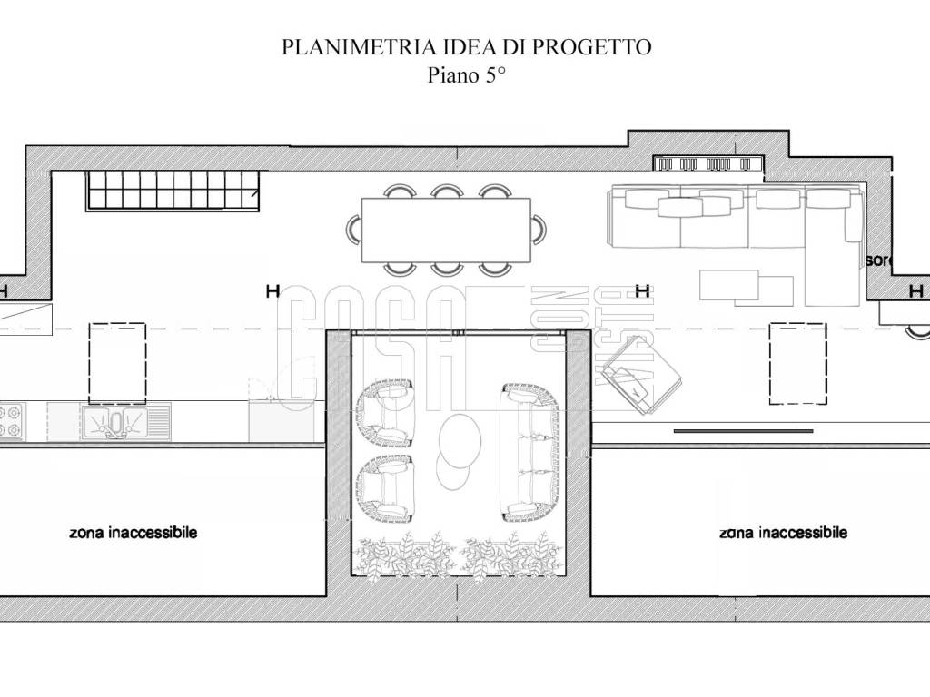 Planimetria idea di progetto 5° piano