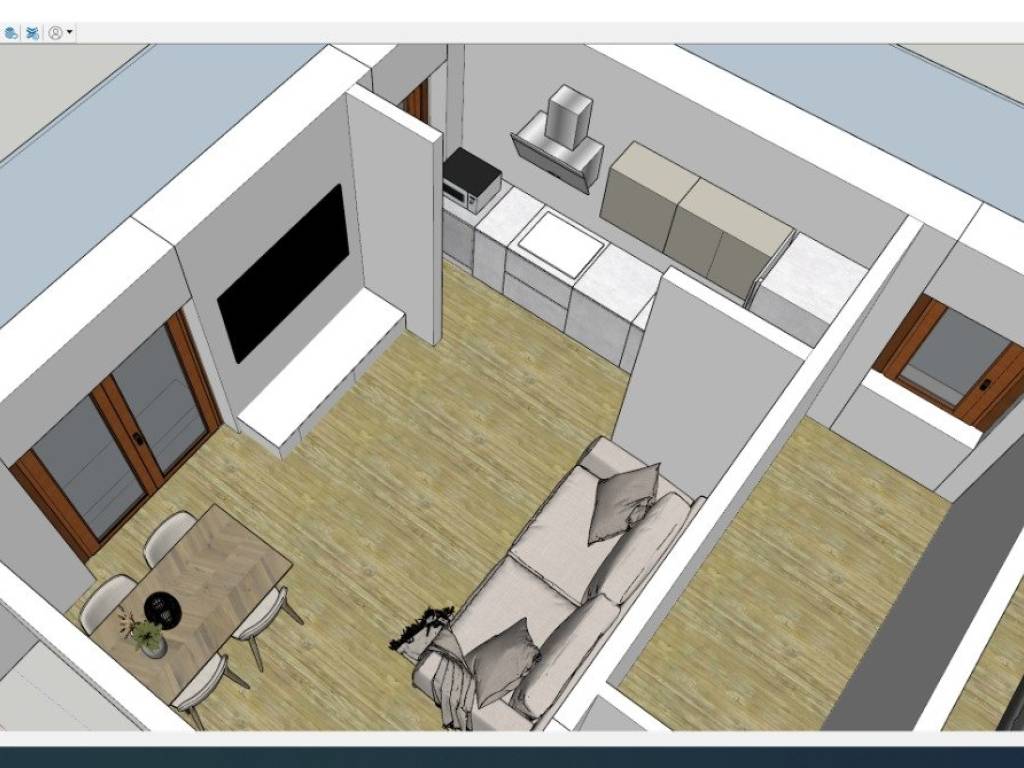 RENDER SOGGIORNO CUCINA