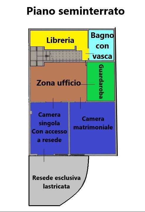 Planimetria piano seminterrato