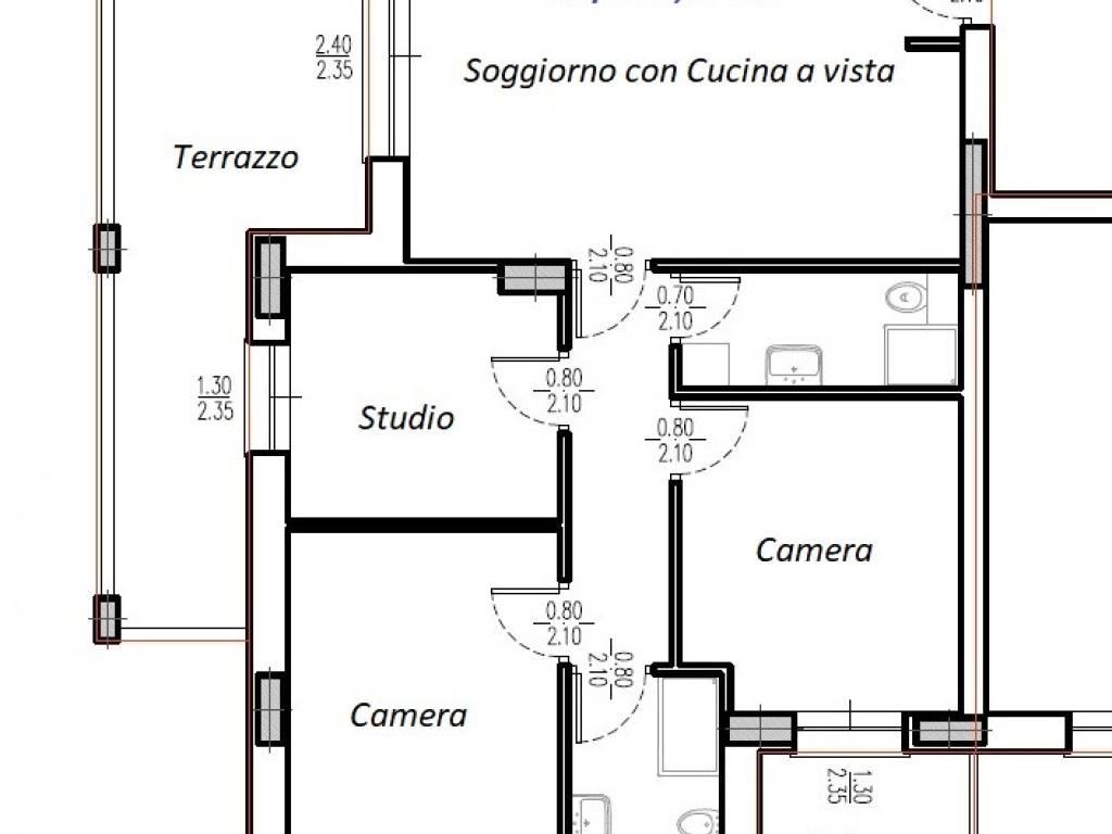 Quadrilocale di mq. 115,50 ca.