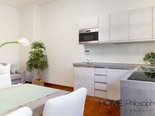 Zona living con cucina a vista