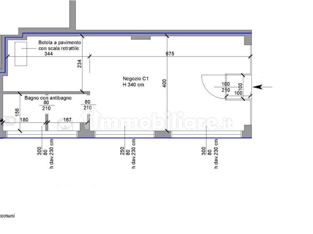 NEGOZIO CON MISURE INDICATIVE