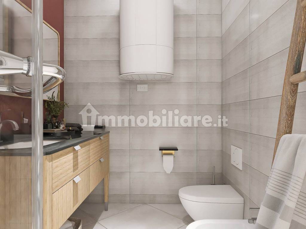 Rendering bagno a doccia