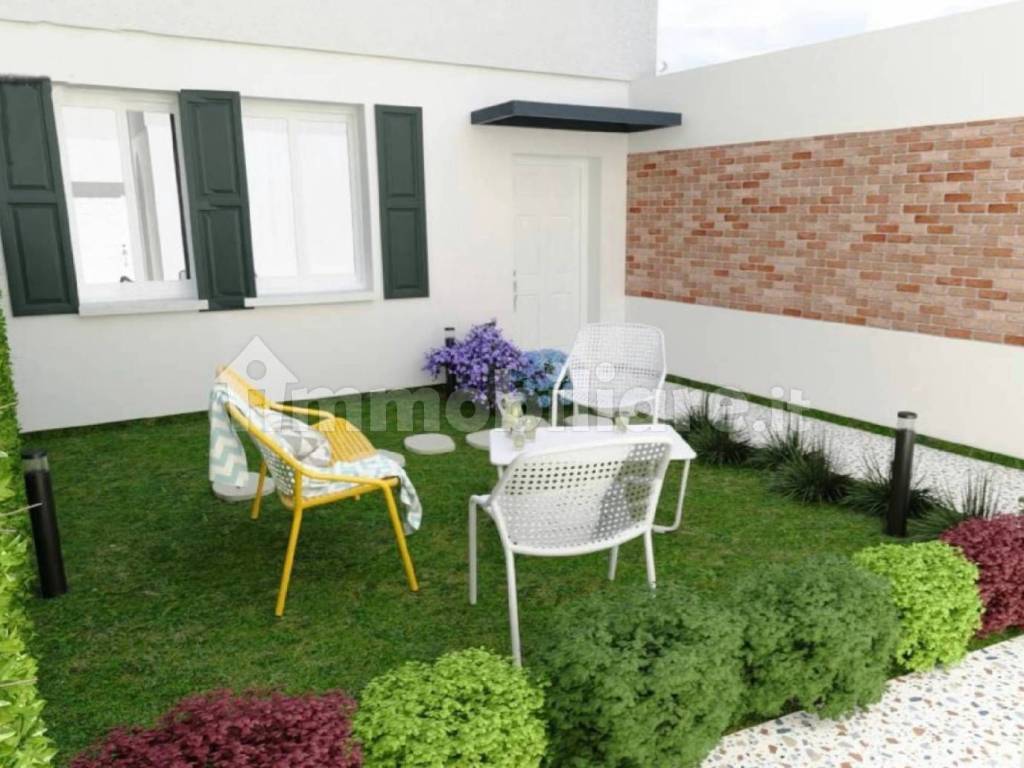 cortile interno render