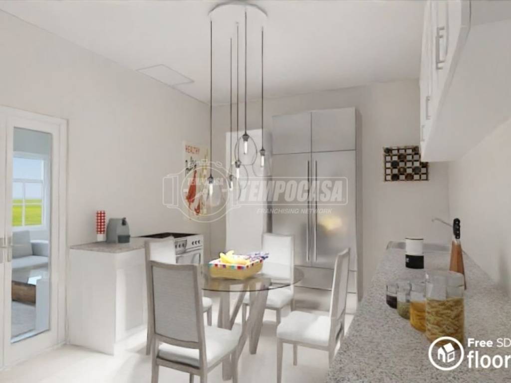 RENDER CUCINA RISTRUTTURATA