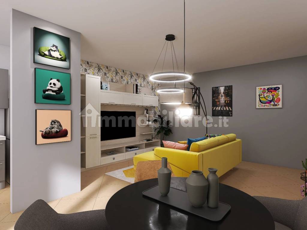 render zona giorno