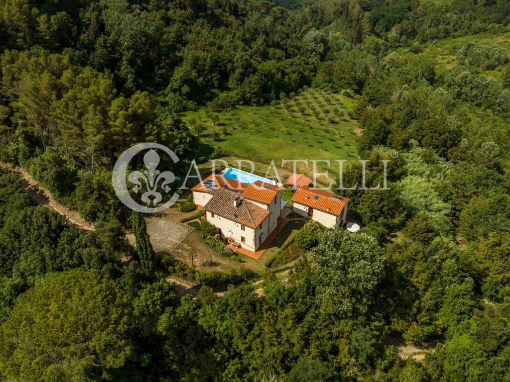 Casale con piscina dependance e terreno a Palaia