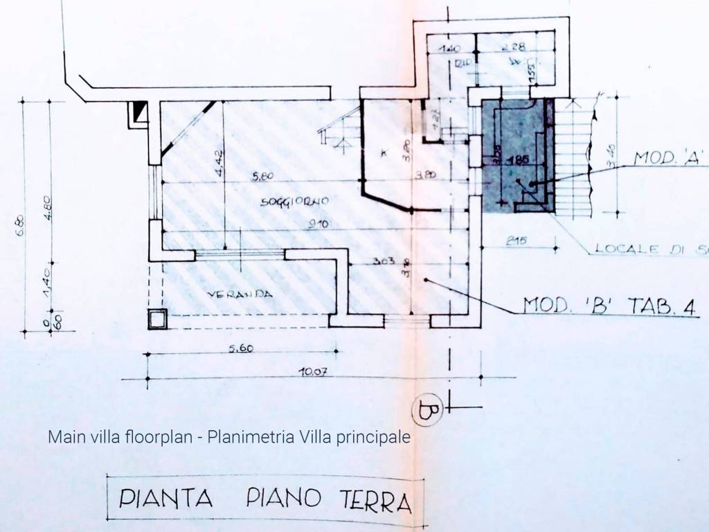 Planimetria villa 1