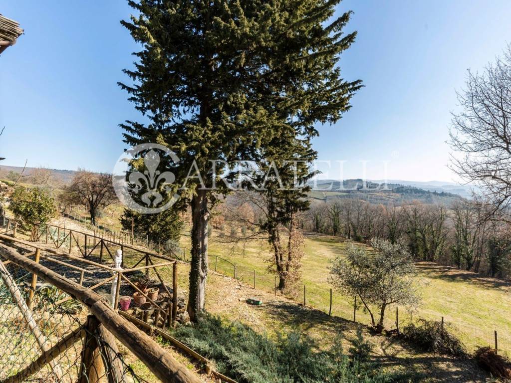 Casale in borgo con terreno e piscina nel Chianti