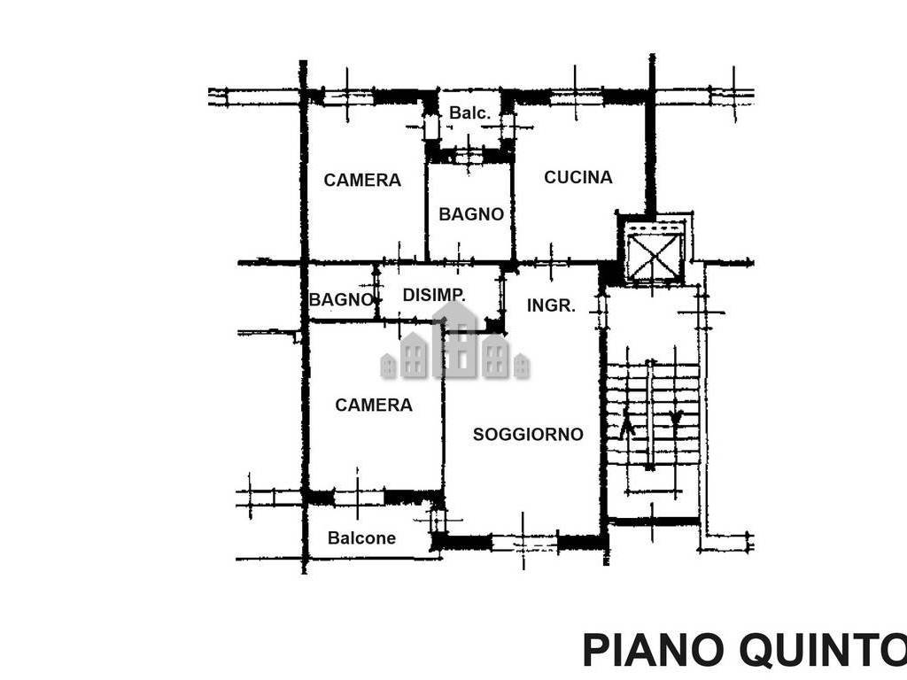 Planimetria piano quinto